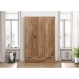 Birlea Stockwell 3 Door 2 Drawer Wardrobe - thumbnail 2