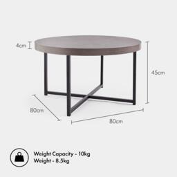 VonHaus VonHaus Concrete Look Coffee Table for Living Room - thumbnail 3