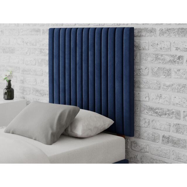 Aspire Grant 80 cm Headboard, Plush Velvet Fabric, Navy, - image 1