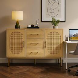 Urban Meuble Oak Console Table with Golden Accents - thumbnail 3