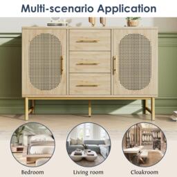 Urban Meuble Oak Console Table with Golden Accents - thumbnail 6