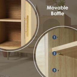 Urban Meuble Oak Console Table with Golden Accents - thumbnail 8