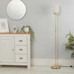 Lighting Collection Frosted Glass Floor Lamp - thumbnail 3