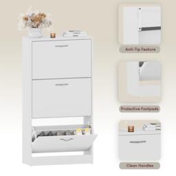 Lassic Vida Designs 3 Drawer Shoe Cabinet - thumbnail 6