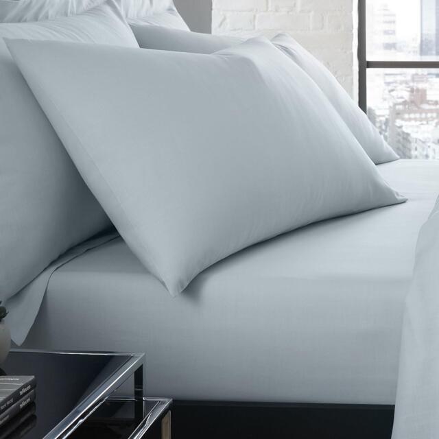 Serene Home Plain Dyed Pair of Housewife Pillowcases Duck Egg - image 1
