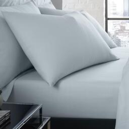Serene Home Plain Dyed Pair of Housewife Pillowcases Duck Egg - thumbnail 1