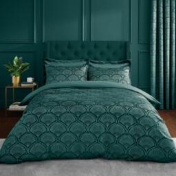 Catherine Lansfield Art Deco Pearl Duvet Cover Set - thumbnail 1
