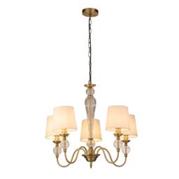 Lighting Collection 5 Light Glass Balls Ceiling Pendant - thumbnail 2