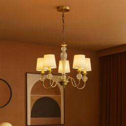 Lighting Collection 5 Light Glass Balls Ceiling Pendant - thumbnail 1