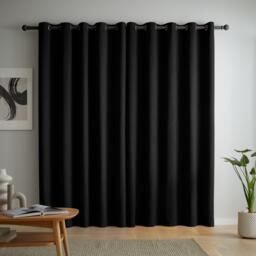 Catherine Lansfield Wilson Velvet Blackout Thermal Eyelet Curtains - thumbnail 3
