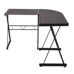 FurnitureR L-Shaped Corner Computer Desk Office Workstation with Steel Frame - thumbnail 6