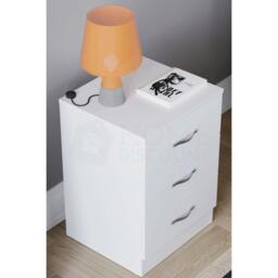 Lassic Vida Designs Riano 3 Drawer Bedside Chest - thumbnail 5