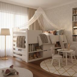 Urban Meuble Space-Saving Bed with Storage White Modern Design - thumbnail 2