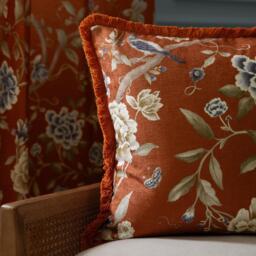 Sanderson Porcelain Garden Chenille Feather Filled Cushion - thumbnail 6