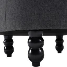 Kabinet UK Linen Round Storage Ottoman with Tray Top Table - thumbnail 6