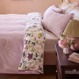 Cath Kidston Climbing Rose Stripe Cotton Duvet Cover Set - thumbnail 3