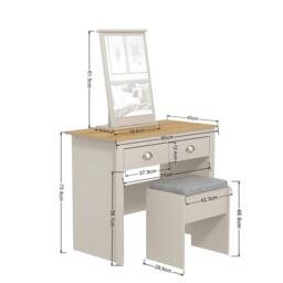 Jack Wills Lancaster 2 Drawer Dressing Table Set - thumbnail 8