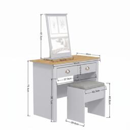 Jack Wills Lancaster 2 Drawer Dressing Table Set - thumbnail 8