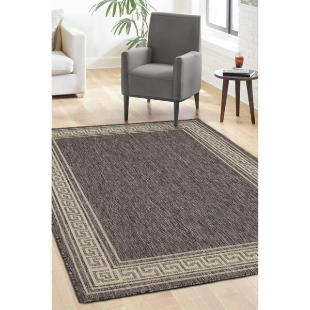 Homemaker Gel Greek Key Rug Steel Grey - image 1