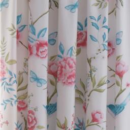 Dreams and Drapes Amelle Floral Pencil Pleat Curtains with Tie backs - thumbnail 2