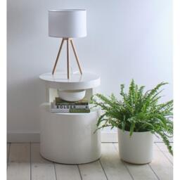 K Living Erice Wooden Tripod Table Lamp - thumbnail 1