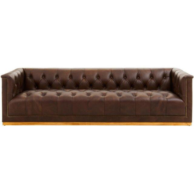 Fifty Five South King Three Seater Tufted Leather Sofa - image 1