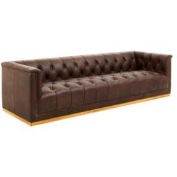Fifty Five South King Three Seater Tufted Leather Sofa - thumbnail 4