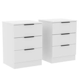 Lassic Trega 3 Drawer Bedside Chest Set Of 2 - thumbnail 9