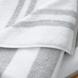 Bianca Reversible Stripe Cotton Towel - thumbnail 2