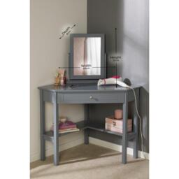 Homelife Homelife Corner Dressing Table/Desk with Mirror - thumbnail 3