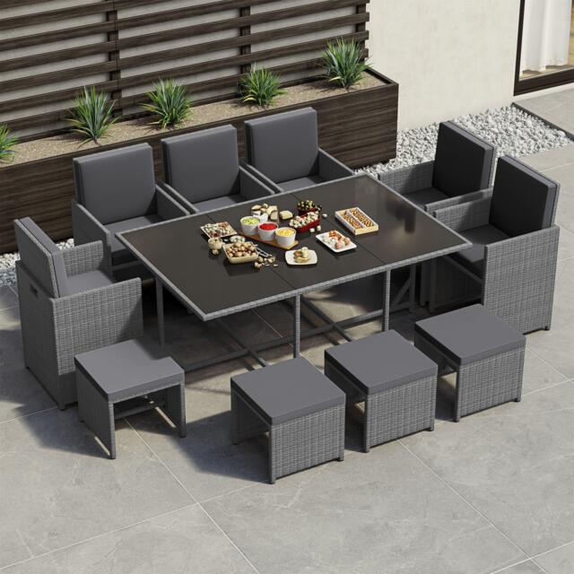 Lassic Garden Vida Cuba 10 Seater Rattan Set + Cover - image 1