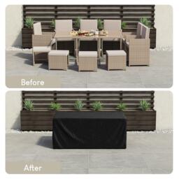 Lassic Garden Vida Cuba 10 Seater Rattan Set + Cover - thumbnail 4