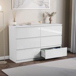 Lassic Glinton High Gloss 6 Drawer Chest - thumbnail 4
