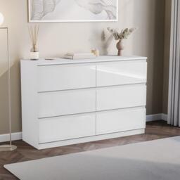 Lassic Glinton High Gloss 6 Drawer Chest - thumbnail 1