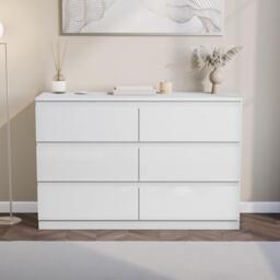 Lassic Glinton High Gloss 6 Drawer Chest - thumbnail 3