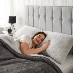 Downland Teddy Fleece Bolster Pillow - thumbnail 3