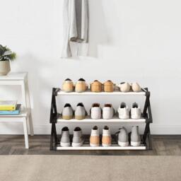 Kabinet UK Foldable 3-Tier Metal Shoe Rack - thumbnail 2