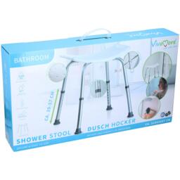 Vivamore Lightweight Adjustable Non-Slip Shower Chair - thumbnail 2