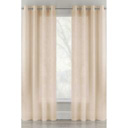 Enhanced Living Crete Linen Looks Sheer Eyelet Panel - Pair - thumbnail 1