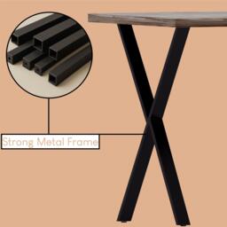 Lassic 4 Seater Dining Table With X Shape Legs - thumbnail 6