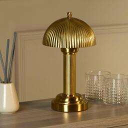Lighting Collection Gold Portable Touch Lamp
