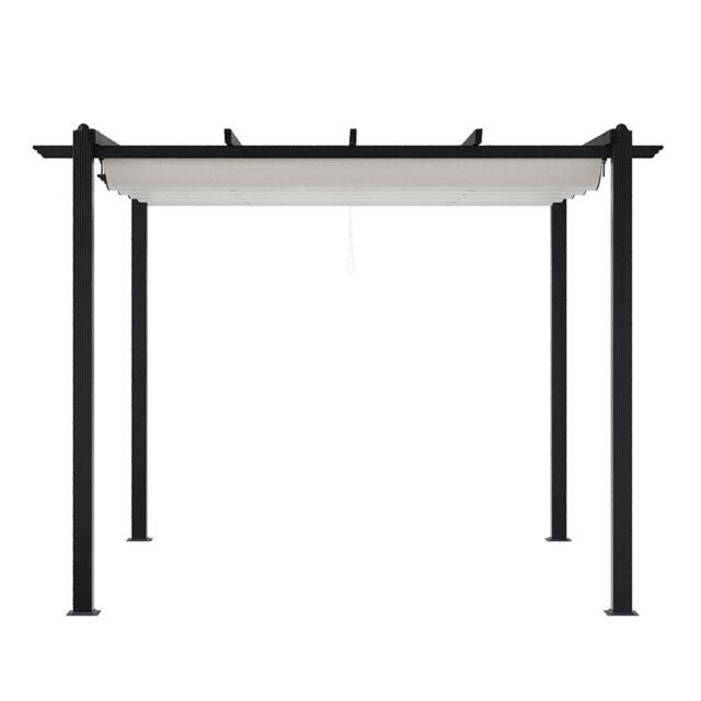 Breeins 10x10ft Aluminium Pergola with Retractable Roof - image 1