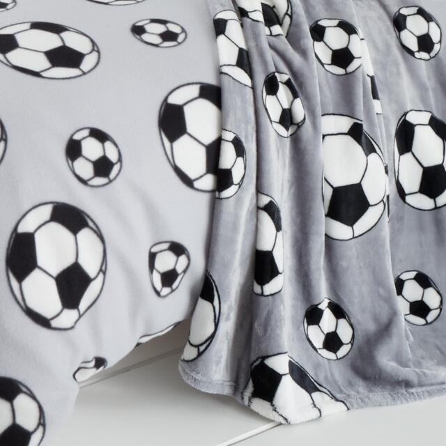 Catherine Lansfield Cosy Football Fleece Blanket Throw - image 1