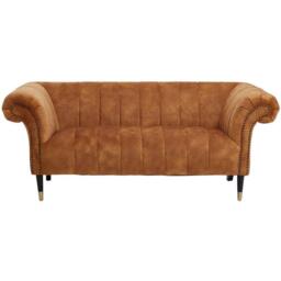 Fifty Five South Siena Two Seat Gold Velvet Sofa - thumbnail 1