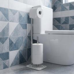 Croydex Blue Terrazzo Toilet Roll Holder - thumbnail 1