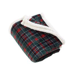Catherine Lansfield Tartan Sherpa Check Cosy Fleece Blanket Throw - thumbnail 4