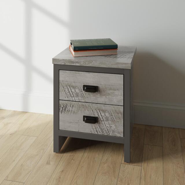 GFW GFW Boston 2 Drawer Bedside Table - image 1
