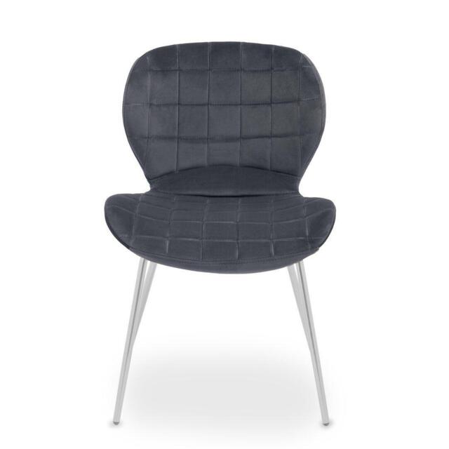 Interiors by Premier Warton Grey Velvet Dining Chair - image 1