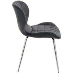 Interiors by Premier Warton Grey Velvet Dining Chair - thumbnail 2
