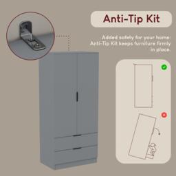 Lassic Trega 2 Door 2 Drawer Wardrobe - thumbnail 8